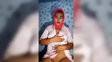 MARLBOROQUEENSEX - CEWEK LINGERIE PINK HIJAB MERAH SANGE