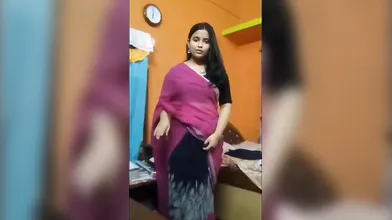 Gouthami reddy manthena removing saree & blouse showing Nude boobs in bedroom