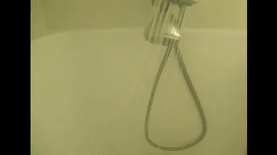 Slut With A Blonde Wig Sucks Him When He Gets Out Of The Shower