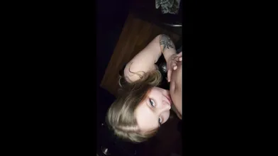 Big Blonde Slut Sucks In The Kitchen