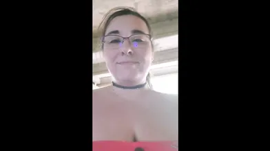 Slut Masturbates Under A Bridge