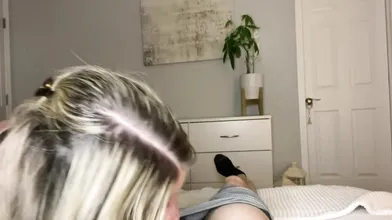 Beautiful Blonde Slut Sucks Cock