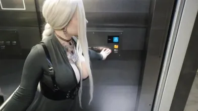 Slutty Barbie Sucks In The Stairwell