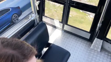 Slut Sucks In A Cable Car