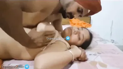 Hubby Punjabi Kudi Fucked By Sardar Colleague On Birthday