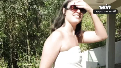 This dirty female likes to flash off and play, with Victoria Aguiar in LP Produc