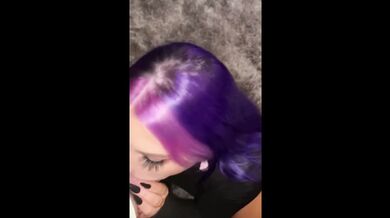 Purple Haired Slut Sucks