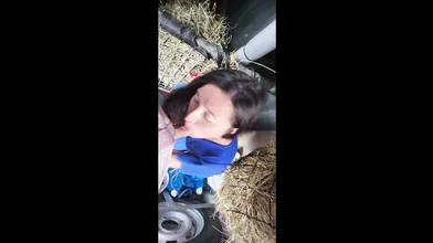 Slut Sucking On The Farm