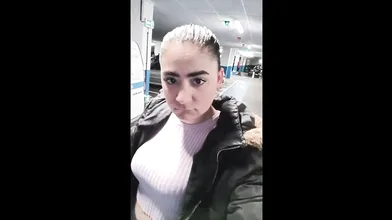 Ugly Slut Masturbates With Her Dildo In A Parking Lot