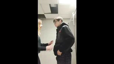 Slut Sucks A Virgin In The University Toilets