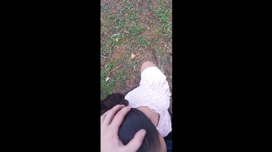 Ugly Slut Sucks In A Park