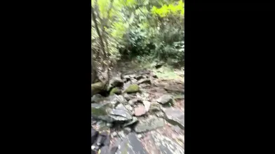 Slut Gets Fucked In The Forest Near A Waterfall