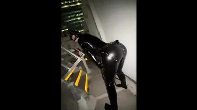 Catwoman Gets Fucked On A Rooftop At Night By A Black Man