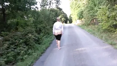 Fat Slut Gets Fucked Outside