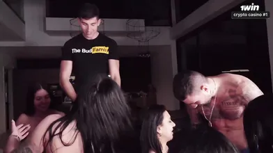 Incredible fledgling bang-out with 21 insane femmes and four super-fucking-hot m