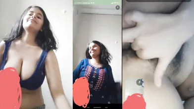 Beautiful Cute Snapchat Babe Showing Big Boobs Hairy Pussy Closeup & Fingering Video