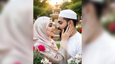 Beautiful Hijabi Arab Girl with Abdur Rahman