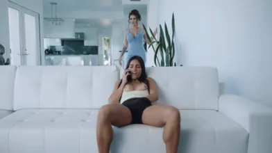 I caught my slut babysitter touching her self