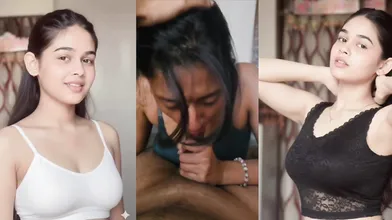 Beautiful Horny Babe Giving Blowjob Hard Fucking Moaning