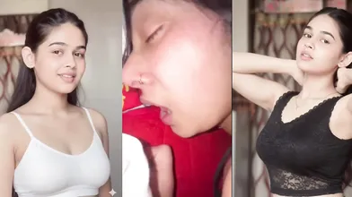 Beautiful Horny Babe Giving Blowjob Hard Fucking Moaning