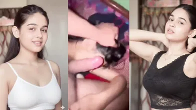 Beautiful Horny Babe Giving Blowjob Hard Fucking Moaning