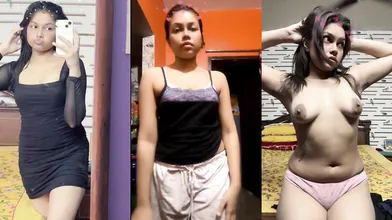 Cute Desi Girl Showing Boobs, Licking Chocolate Of Her Boobs