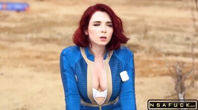 Redhead in Fallout Cosplay Gets Hardcore Pounded