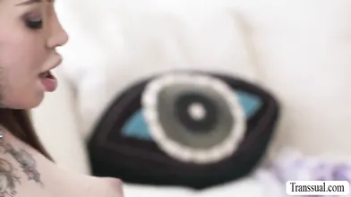 I visit my TS BFF and ended up getting hard fucked