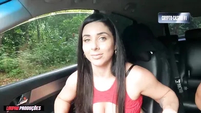 Brazzers - Hot Brazilian babe inspects her rectal bead-filled bung before gargli