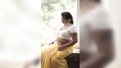 Nandana Krishna Nude Saree Strip & Wet Pussy Masturbation