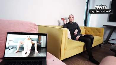 Caught cheating mega-slut gets used like a fucktoy on phone instead of going on