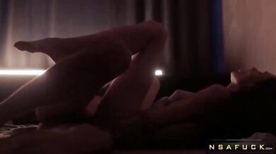 Naked Couple Intense Bedroom Foreplay and Teasing