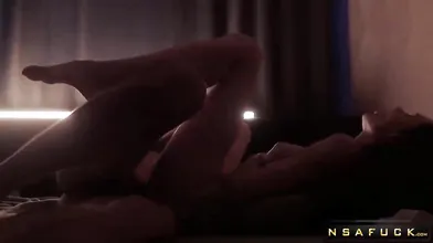 Naked Couple Intense Bedroom Foreplay and Teasing