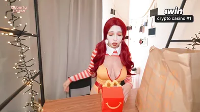 Creampied McDonald's delivery chick with massive bra-stuffers and flawless asset