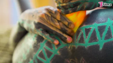 Tattooed ANAL Queen In White Lingerie And High Heels Masturbating