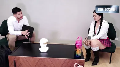 Colombian pornstar rails cock, feels humid orgy - HD blowjob!