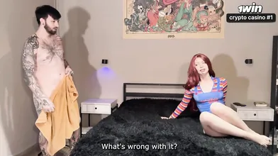 Step dad gave me a creampie lesson for my Halloween bash - super super-naughty h