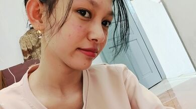 Putri Mardiana, handjob with lucky guy