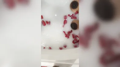 Tamil Desi playing with boobs in tub