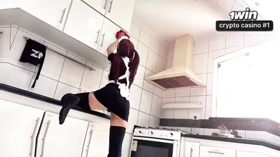 Fucking my wifey with a perfect alternative immense rump white female maid ft. a