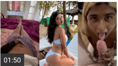 Hot desi influencer obsessed with white dick mms xxx - blowjob to doggy