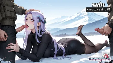 Snow Queen's Milk Spray Orgasm in Alpine Peaks