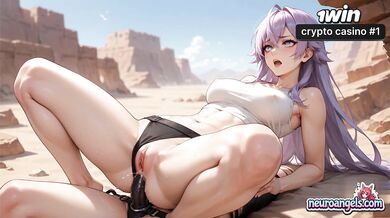 Desert Delight: Purple-Haired Girl Gets Double Dildo Squirt in Sunny Sands