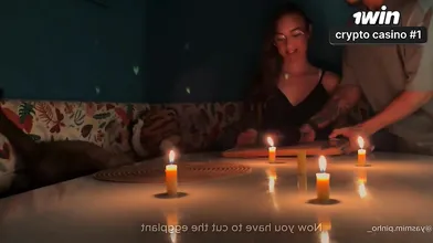 Intense and passionate romantic bang-out from a real couple completes with a cre