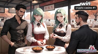 Milk-Splashed Diner Orgy: Emerald Goddess & Three Men