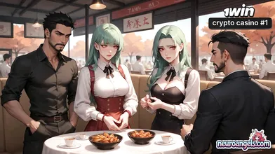 Milk-Splashed Diner Orgy: Emerald Goddess & Three Men