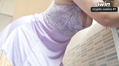 Hot blonde no panties