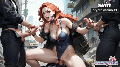 Sweat-Stained Streets: Redhead's Urban Orgasm