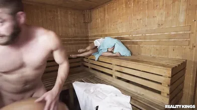 Good Sweat, Better Anal Fuck In A Public Sauna - Marina Gold, Xander Corvus