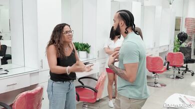 Sneaky Salon Cockdown - Violet Starr , James Angel